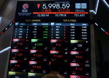 IHSG Turun Makin Dalam Capai 5.820 dengan Transaksi Rp8,7 Triliun