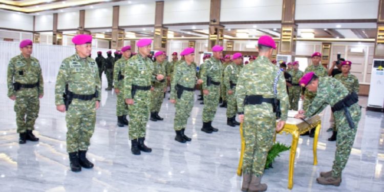 Pangkormar Pimpin Sertijab 7 Jabatan Strategis dari Danbrigif 4 Mar/B hingga Dandenjaka
