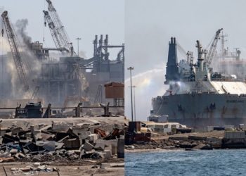 Drone Penyebab Kebakaran di Dua Kapal Pelabuhan Damietta Mesir