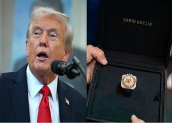 Perusahaan Belgia Hadiahkan Trump Cincin Emas Berisi 321 Berlian Setelah Hapus Tarif