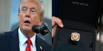 Perusahaan Belgia Hadiahkan Trump Cincin Emas Berisi 321 Berlian Setelah Hapus Tarif