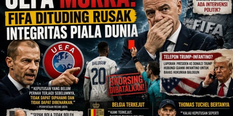 UEFA Marah FIFA Dituduh Merusak Integritas Piala Dunia