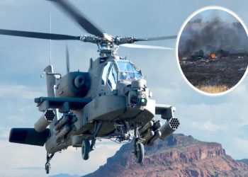 Helikopter Apache Angkatan Darat Jatuh dan Meledak, 2 Tentara Tewas