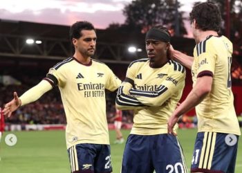 Arsenal Kalahkan Nottingham Forest, Noni Madueke Jadi Penentu Kemenangan