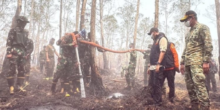 Gencarnya OMC dan Water Bombing BNPB untuk Atasi Karhutla di Way Kambas